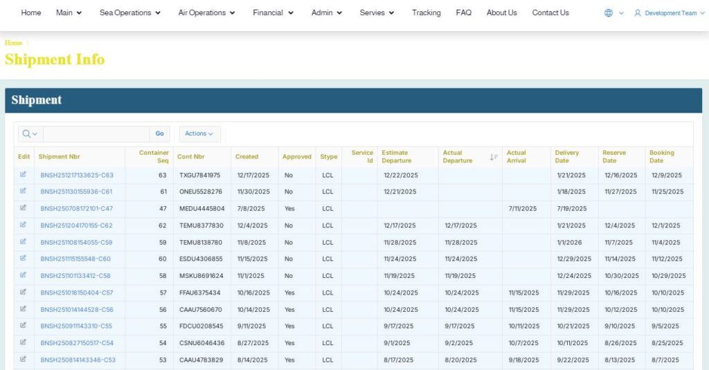 تتبع الشحنات